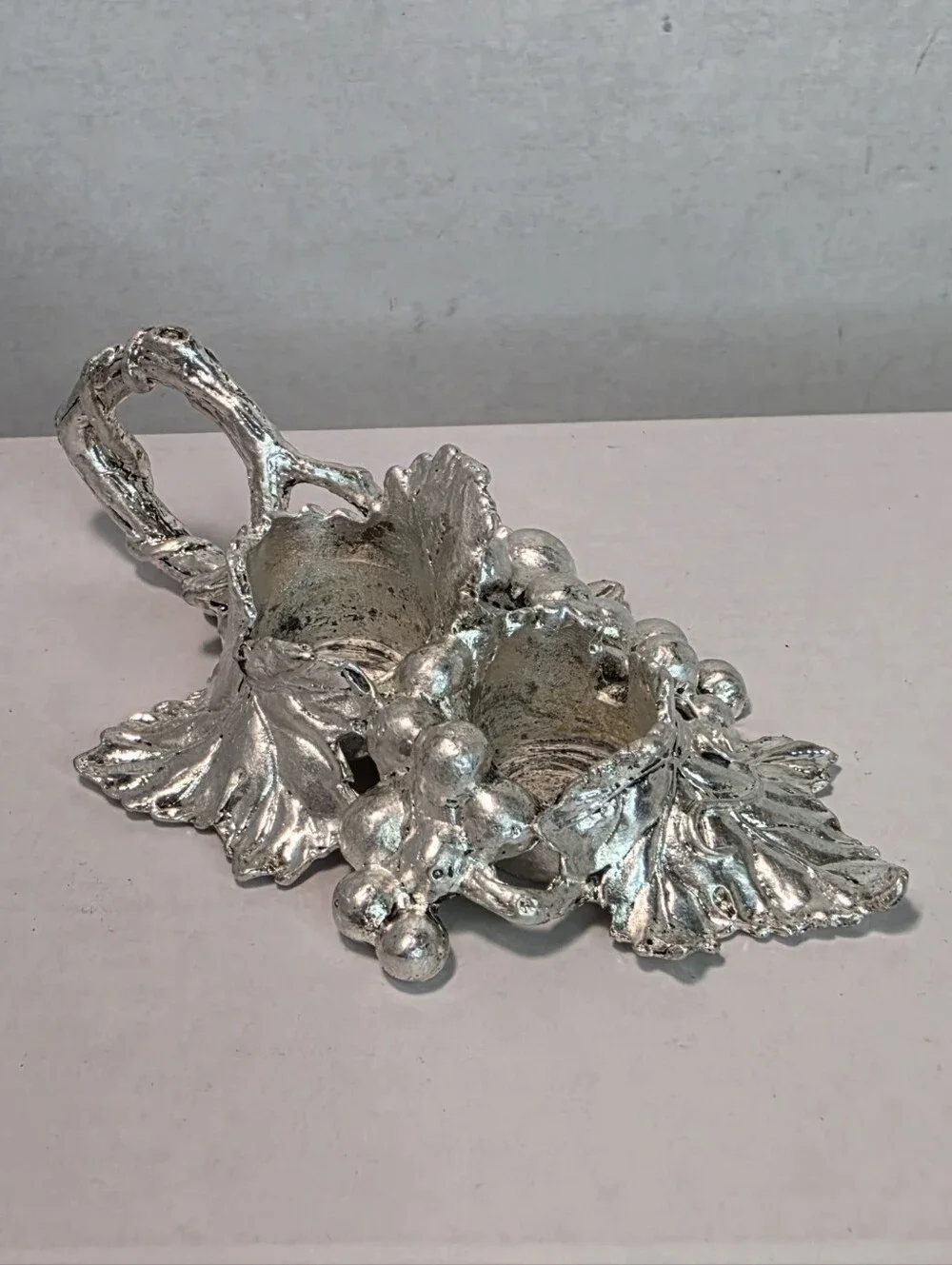 Arthur Court Grapes Chamber Double  Candle Stick Holder Signed 1998